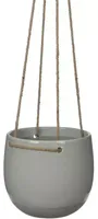 Mica Decorations Resa hangpot rond 18,5x17 cm licht grijs
