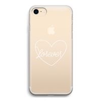 Forever heart pastel: iPhone 7 Transparant Hoesje