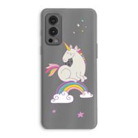 Regenboog eenhoorn: OnePlus Nord 2 5G Transparant Hoesje