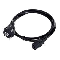 Savio CL-89 electriciteitssnoer Zwart 1,2 m IEC C13 IEC Type E (3.4 mm, 3.1 mm)