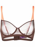 Maison Close soutien-gorge en mesh à armatures - Marron