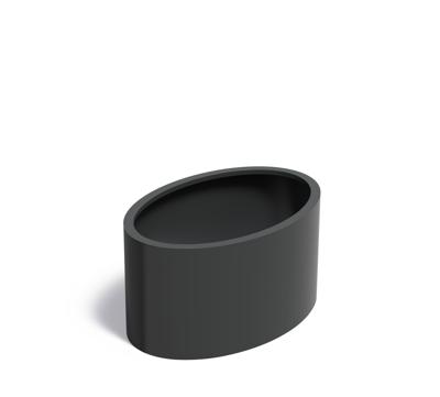 Aluminium plantenbak Ellipse zonder bodem 120x80x60cm.