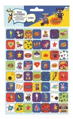 W&O stickervel 20,5 x 15 cm papier 112-delig blauw