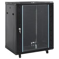 Netwerk kabinet met opslag Zwart 60 x 60 x 80 cm Staal