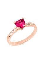 Dodo bague Heart en or rose 9ct sertie de diamants - thumbnail