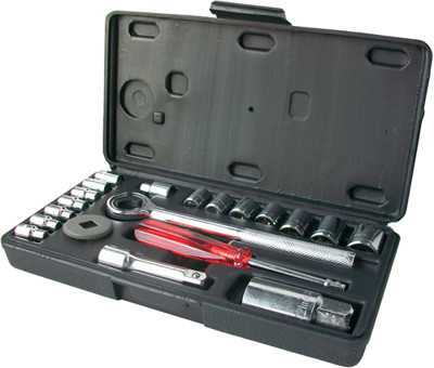 CON:P set dopsleutels 1/4 + 3/8 20dlg - b20795 CON:P set dopsleutels 1/4 + 3/8 20dlg - b20795