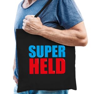 Super held cadeau tas zwart voor heren