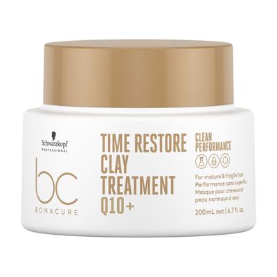 Schwarzkopf Masker BonaCure Clean Performance Time Restore Clay Treatment Q10+ 200ml | Voor Haarmasker zonder siliconen Schwarzkopf Masker BonaCure Clean Performance Time Restore Clay Treatment Q10+ 200ml | Voor Haarmasker zonder siliconen