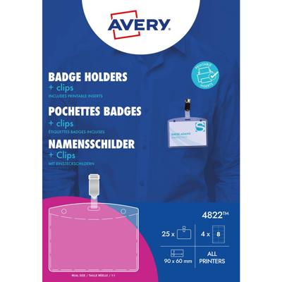 Avery-Zweckform 4822 Naamplaatje (b x h) 90 mm x 60 mm 25 stuk(s)