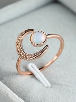 Moon Moonstone Ring - thumbnail