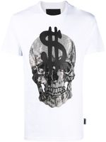 Philipp Plein t-shirt à motif tête de mort - Blanc