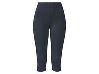 esmara Dames capri-legging, normale taille, elastische tailleband (M (40/42), Marineblauw)