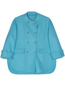 Ermanno Scervino blazer croisé à design sans col - Bleu