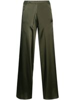 Christopher Esber pantalon en soie à coupe ample - Vert