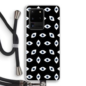 Eyes pattern: Samsung Galaxy S20 Ultra Transparant Hoesje met koord