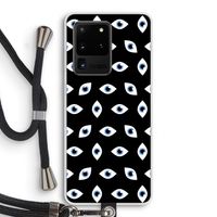 Eyes pattern: Samsung Galaxy S20 Ultra Transparant Hoesje met koord