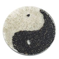 Orgonite Oplaad Schijf Onderzetter- Zwarte Toermalijn Seleniet - Yin Yang (10 cm) - thumbnail