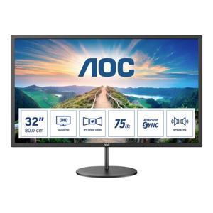 AOC Q32V4 LED-monitor Energielabel F (A - G) 81.3 cm (32 inch) 2560 x 1440 Pixel 16:9 4 ms HDMI, DisplayPort, Hoofdtelefoonaansluiting IPS LED