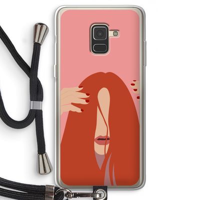 Woke up like this: Samsung Galaxy A8 (2018) Transparant Hoesje met koord