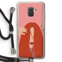 Woke up like this: Samsung Galaxy A8 (2018) Transparant Hoesje met koord