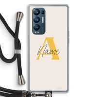 Amber Script: Oppo Find X3 Neo Transparant Hoesje met koord