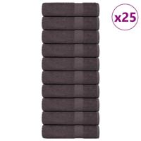 VidaXL Badhanddoeken frogn 25 st 100x150 cm 360 g/m² antraciet
