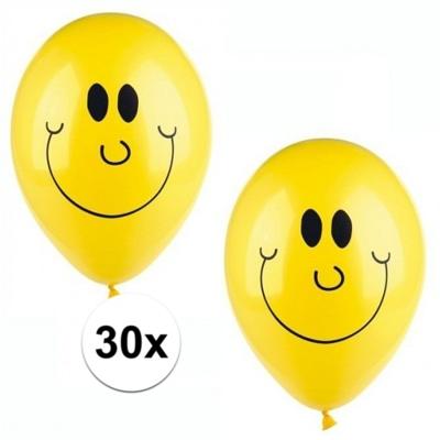 Smile / Emoticon ballonnen - 30x stuks - Party feestartikelen emoticons