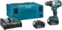Makita dhp489rtj | 18 v klopboor-/schroefmachine 5,0 ah accu (2 st), snellader, in mbox - dhp489rtj