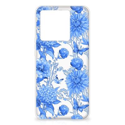 TPU Case voor Xiaomi 13T Flowers Blue