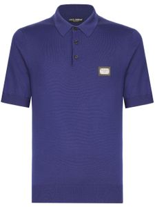 Dolce & Gabbana polo DG Essentials en laine - Bleu