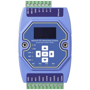 TRU COMPONENTS TC-ME31-AAAX2240 Interfacemodule Modbus-RTU, Modbus-TCP, Modbus Gateway, DI/O, Analog, RJ-45, RS-485 Aantal ingangen: 4 x Aantal uitgangen: 4 x