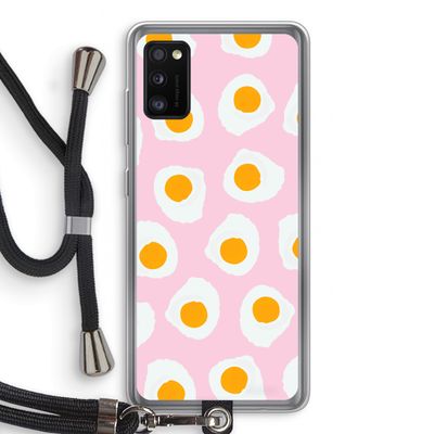 Dancing eggs: Samsung Galaxy A41 Transparant Hoesje met koord