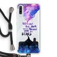 Stars quote: Samsung Galaxy A70 Transparant Hoesje met koord