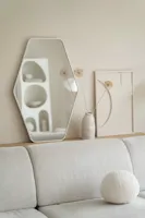 Hexagon spiegel 90×60 cm - Mat Wit