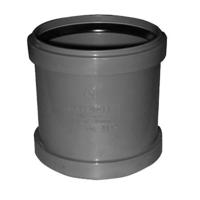 Overschuifmof dubbele manchet 50 mm PVC