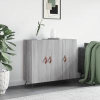 Dressoir 90x34x80 cm bewerkt hout grijs sonoma eikenkleurig - thumbnail