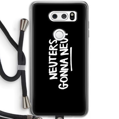 Neuters (zwart): LG V30 Transparant Hoesje met koord