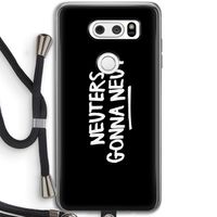 Neuters (zwart): LG V30 Transparant Hoesje met koord