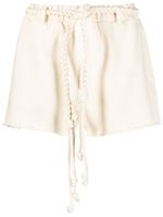 Alanui short en coton à ceinture tressée - Tons neutres