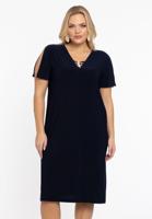 Yoek Jurk met parels | Blauw | Maat 58/60