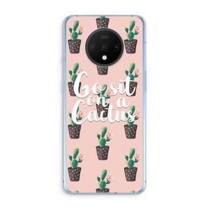 Cactus quote: OnePlus 7T Transparant Hoesje