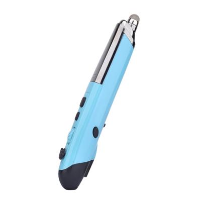 PR-08 6-toetsen Smart draadloze optische muis met Stylus pen & Laser functie (blauw)