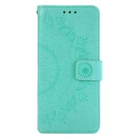 Shop4 - Oppo Find X5 Hoesje - Wallet Case Mandala Patroon Mint Groen - thumbnail