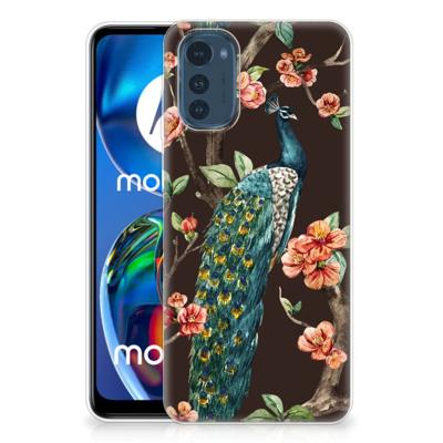 Motorola Moto E32/E32s | TPU Hoesje | Pauw met Bloemen