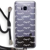 Wimpers: Samsung Galaxy S8 Plus Transparant Hoesje met koord