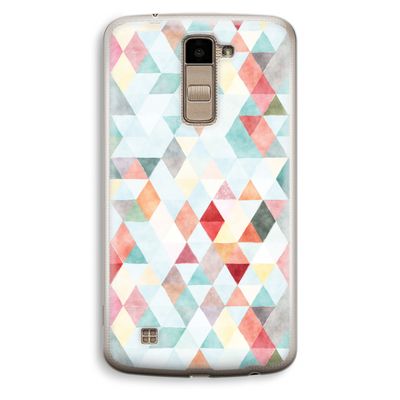 Gekleurde driehoekjes pastel: LG K10 (2016) Transparant Hoesje