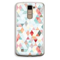 Gekleurde driehoekjes pastel: LG K10 (2016) Transparant Hoesje