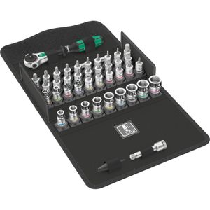 Wera 8100 SA All-in Zyklop Speed-ratelset, 42-delig gereedschapsset 1/4"-aandrijving, met vasthoudfunctie, metrisch