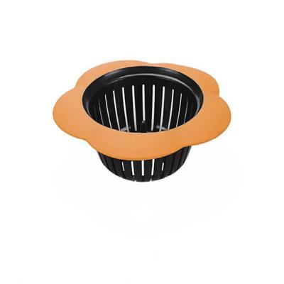 2 stks draagbare handheld Outfall water tank zeef gootsteen filter afvoer badkamer keuken gadget (oranje)