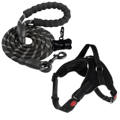 Purlov Honden trainingslijn met harnas - reflecterend - 5 meter - Maat M